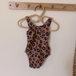 Baby Girl’s Leopard Print One Piece Swimsuit